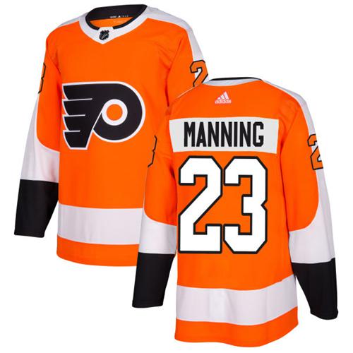 Adidas Flyers #23 Brandon Manning Orange Home Authentic Stitched NHL Jersey